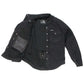 Hot Leathers JKM3009 Men's Classic Black Denim Flannel Motorcycle Shirt-Jacket w/ CE Armor Protection