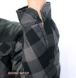 Hot Leathers JKM3203 Men's Grey and Black Kevlar Reinforced Leather and Plaid Flannel Shirt
