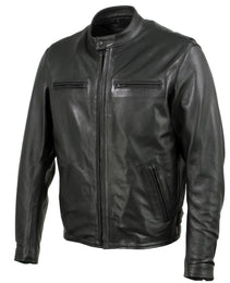 Milwaukee Leather USA MADE MLJKM5001 Men's Black Road Racer Premium Leather Motorcycle Jacket