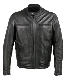 Milwaukee Leather USA MADE MLJKM5001 Men's Black Road Racer Premium Leather Motorcycle Jacket