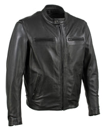 Milwaukee Leather USA MADE MLJKM5001 Men's Black 'Road Racer' Premium Leather Motorcycle Jacket