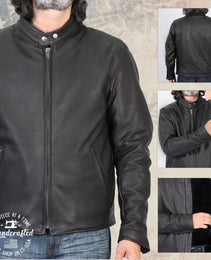 Milwaukee Leather USA MADE MLJKM5006 Men's Black Rumble Premium Leather Motorcycle Jacket