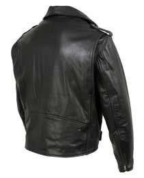 Milwaukee Leather USA MADE MLJKM5009 Men's Black 'The Dean' Premium Leather Throwback Motorcycle Jacket