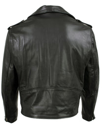 Milwaukee Leather USA MADE MLJKM5009 Men's Black 'The Dean' Premium Leather Throwback Motorcycle Jacket