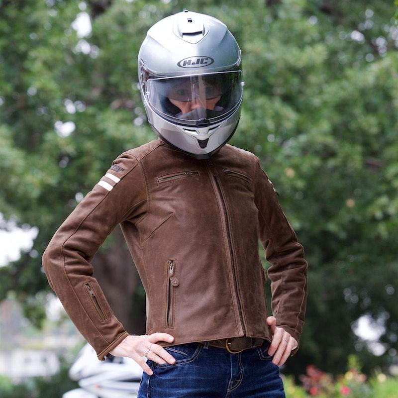 Joe Rocket 'Classic 92' Mens Brown And Cream Leather Jacket