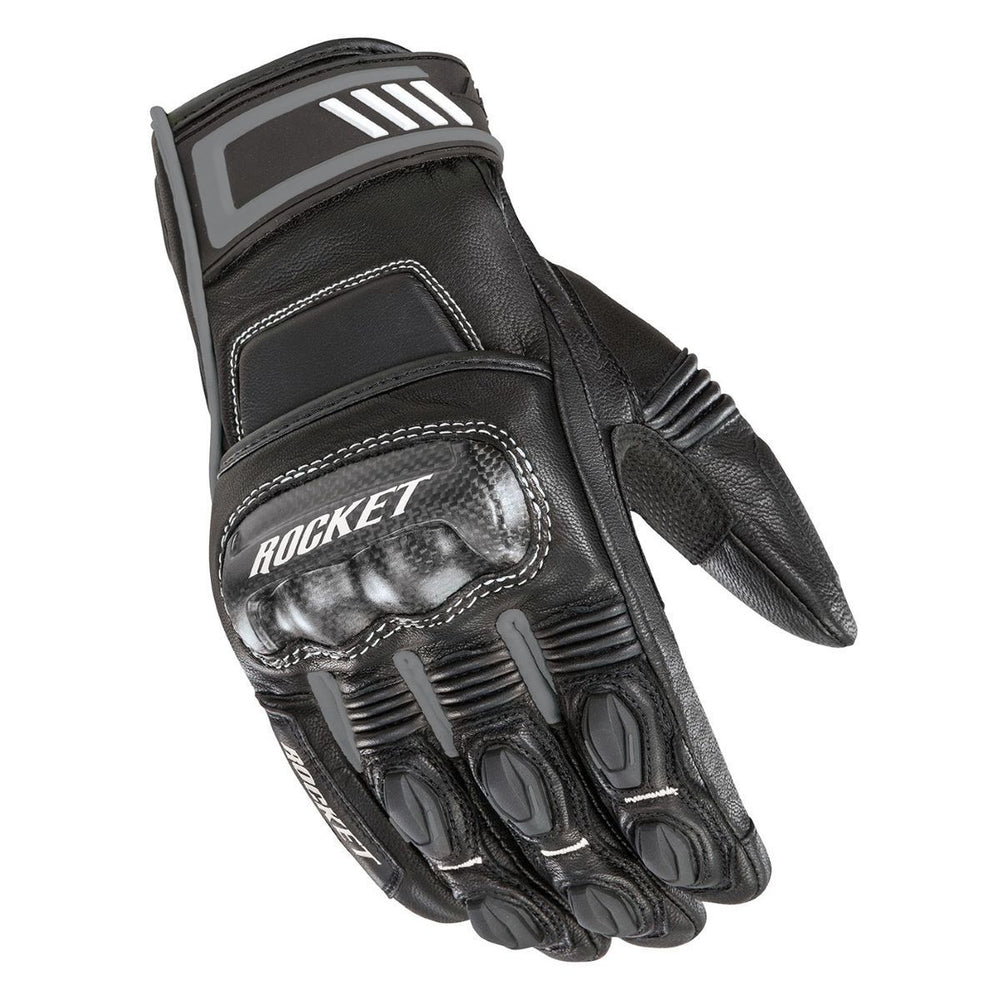 Joe Rocket Black Grey HIGHSIDE Leather Gloves