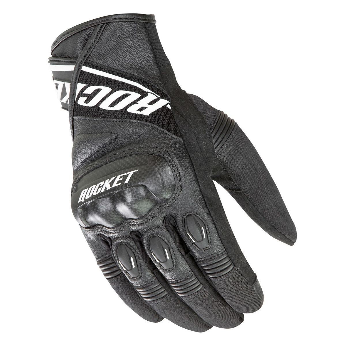 Joe Rocket Black and White V-SPORT Leather Gloves
