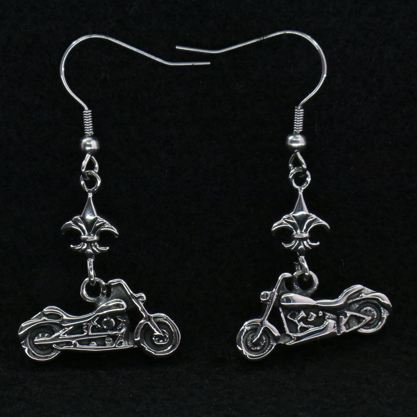 Hot Leathers JWE1105 Womens Motorcycle Fleur De Lis Earrings
