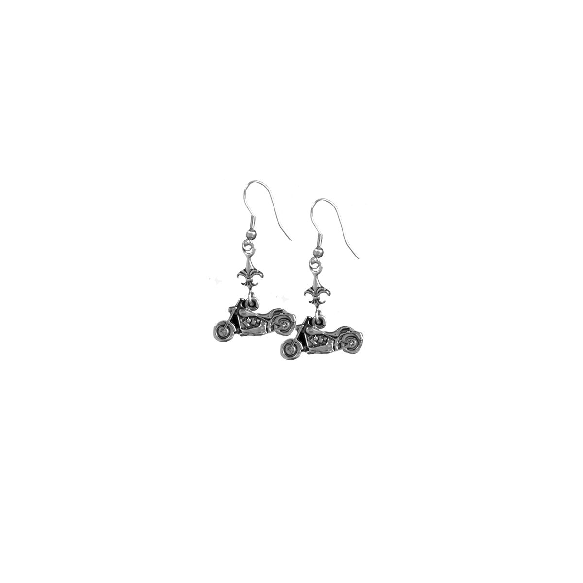 Hot Leathers JWE1105 Womens Motorcycle Fleur De Lis Earrings