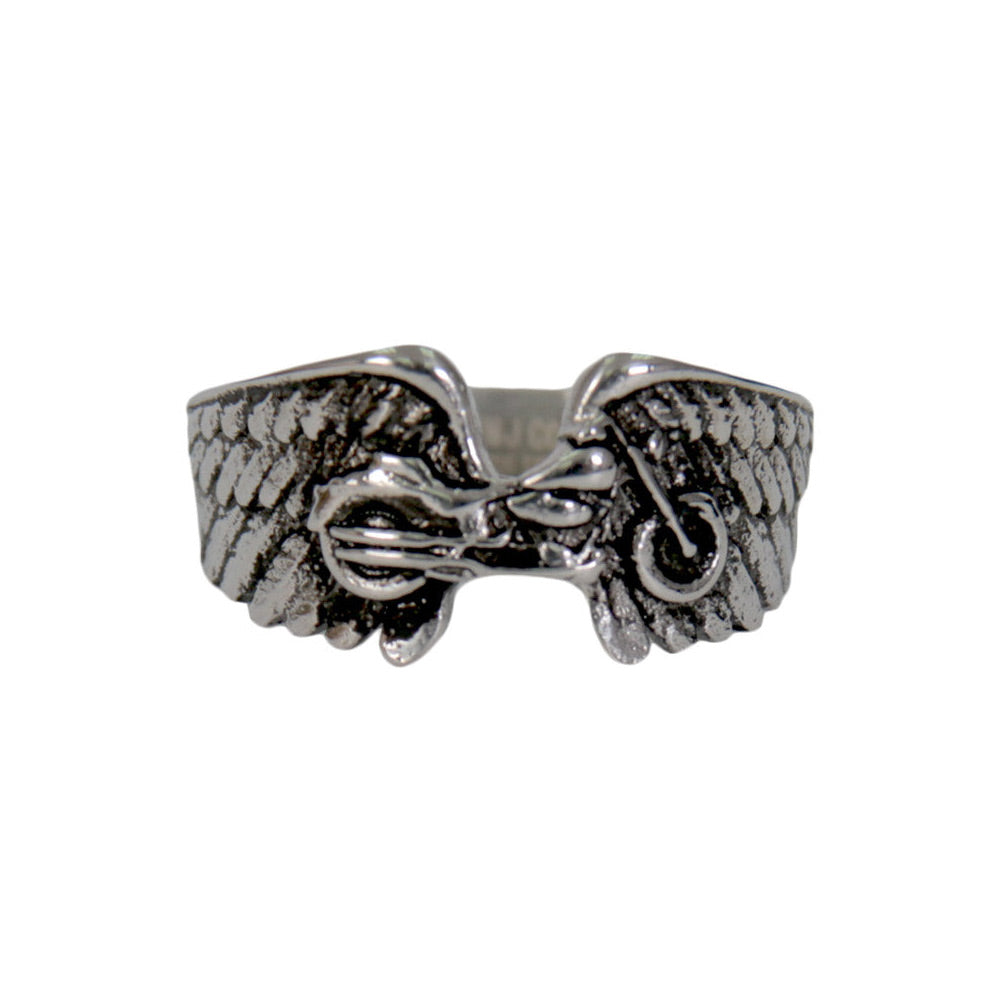 Hot Leathers JWR1128 Women's Silver 'Motor Bike' Stainless Steel Ring
