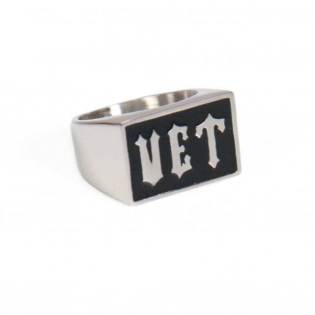 Hot Leathers JWR2114 Men's Vet Stainless Steel Ring