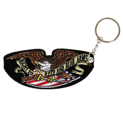 Hot Leathers Armed Eagle Embroidered Key Chain KCH1031