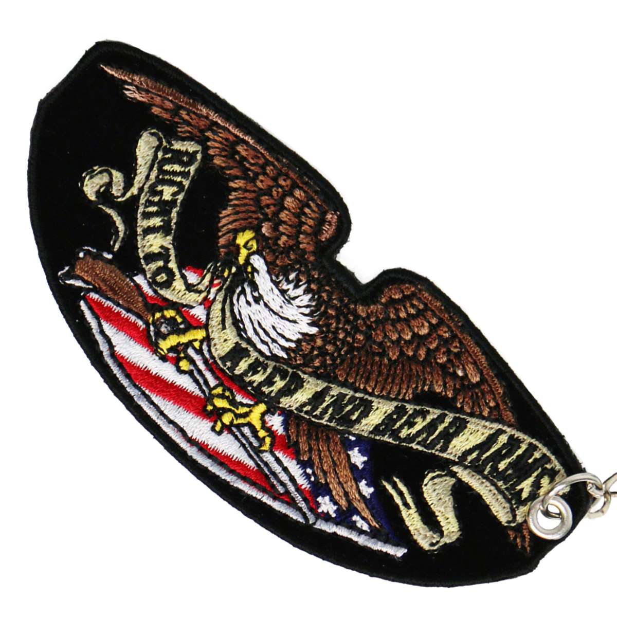 Hot Leathers Armed Eagle Embroidered Key Chain KCH1031