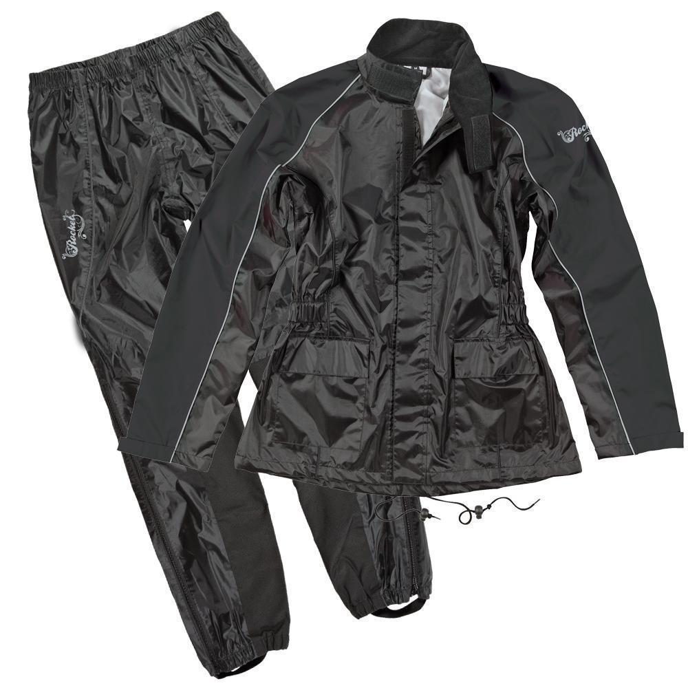 Joe Rocket 'RS-2' Womens Black Motorcycle Waterproof Rain Suit