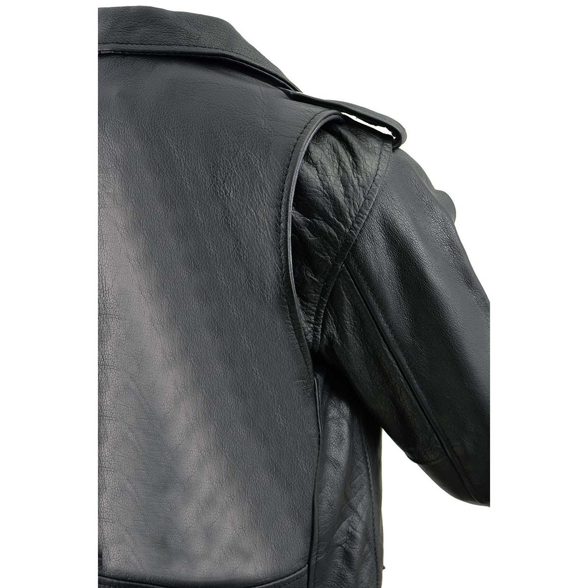 Milwaukee Leather LKL2701 Women's Classic Black Premium Leather Motorcycle Rider Jacket with Built-In Belt