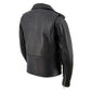 Milwaukee Leather LKL2701 Women's Classic Black Premium Leather Motorcycle Rider Jacket with Built-In Belt