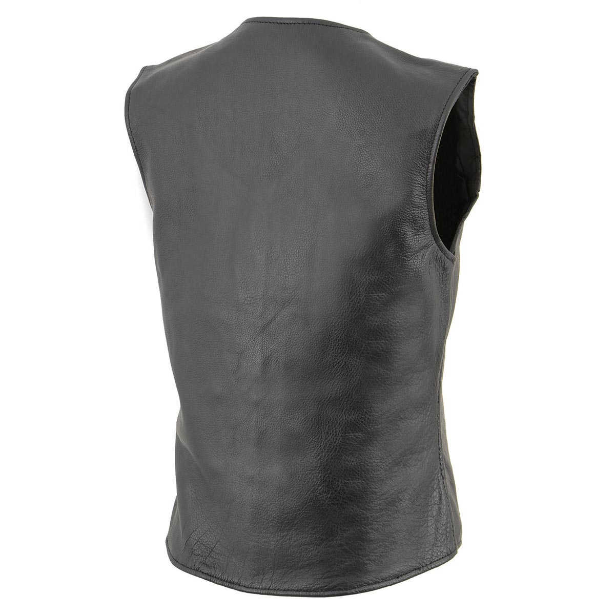 Milwaukee Leather LKL4701 Women's Black Premium Leather Motorcycle Rider Vest w/ Classic 4-Snap Closure
