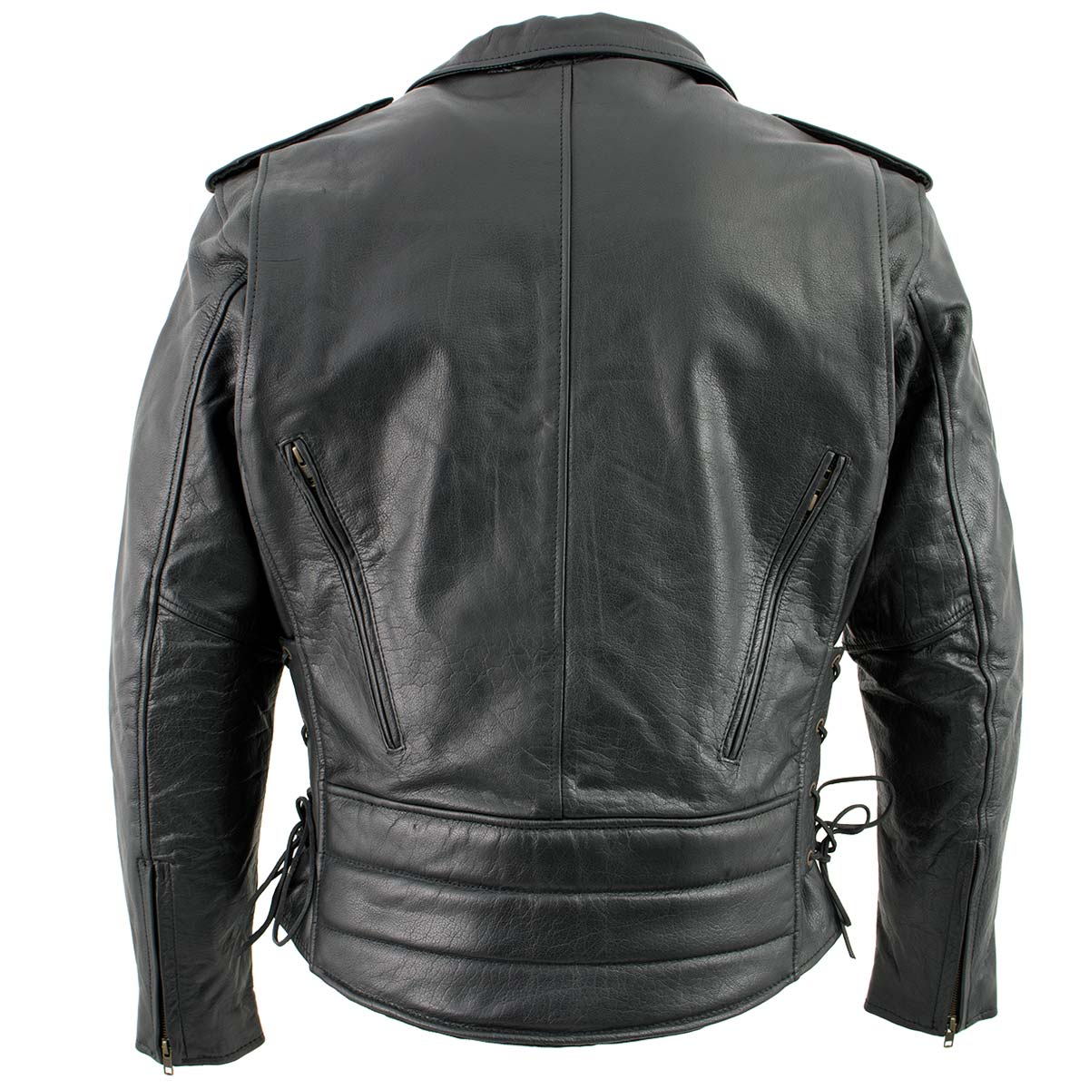Milwaukee Leather LKM17004 Men's Classic Premium Black Vented Motorcycle Leather Biker Riders Jacket
