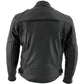 Milwaukee Leather LM17013 Men's Premium Black Advanced Leather Motorcycle Jacket w/ CE Armor Protection
