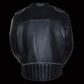 Milwaukee Leather LKM1705 Men's Black Side Stretch Vented Black Leather Scooter Jacket