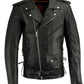 Milwaukee Leather LKM1711TALL Men's Black Tall-Sizes Side Lace Police Style Leather Jacket