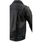 Milwaukee Leather LKM1760 Men's Black Leather Motorcycle Jacket with Utility Pockets
