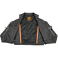 Milwaukee Leather LKM3701 Men's Black Leather Classic V-Neck Motorcycle Rider Vest w/ Buffalo Snaps and Side Laces