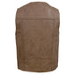 Milwaukee Leather LKM3702 Men's Leather V-Neck Western Style Motorcycle Rider Vest w/Classic Buffalo Snaps Closure
