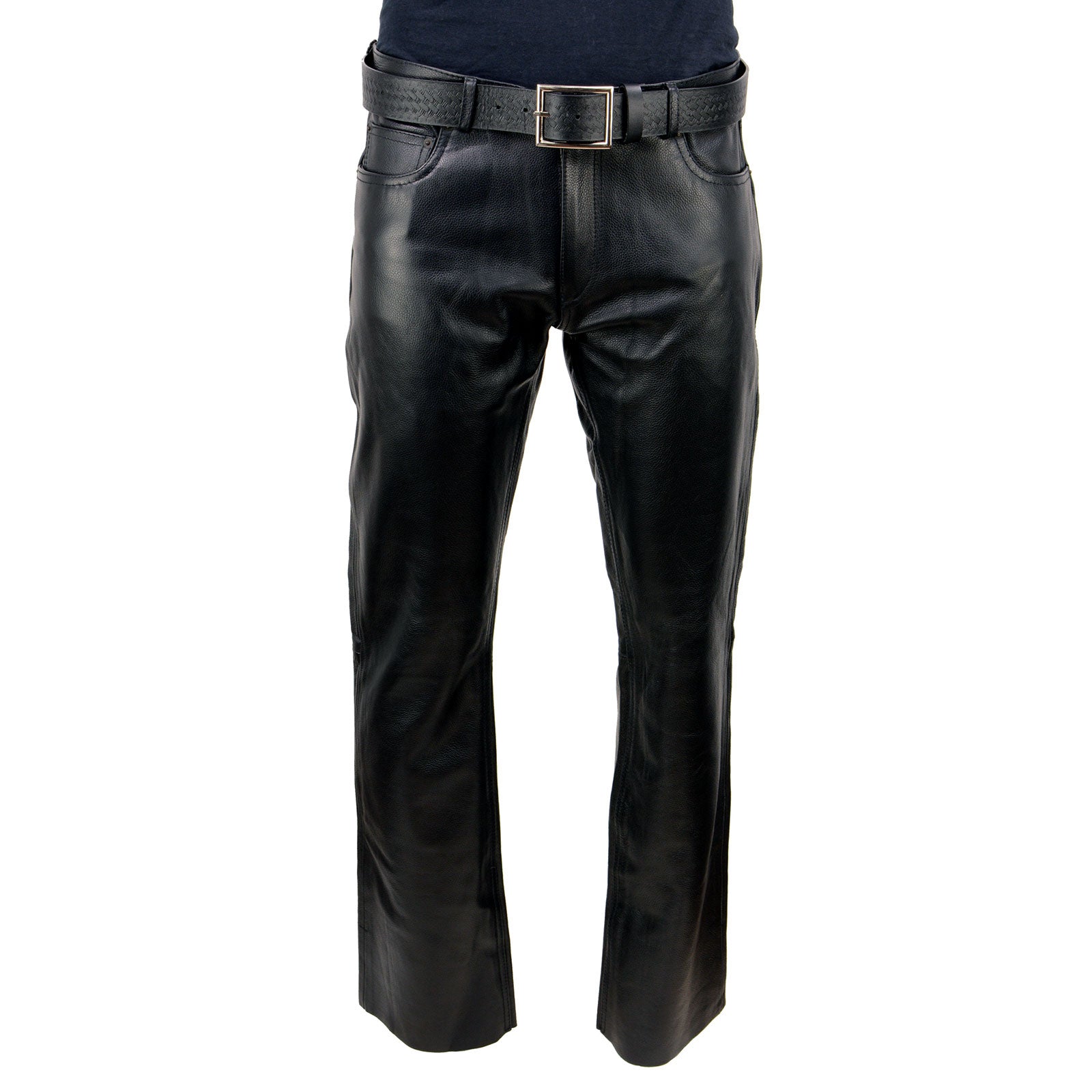 Milwaukee Leather | Classic Fit 5 Pocket Leather Pants for Men - Premium  Leather Motorcycle Riding Pants - LKM5790