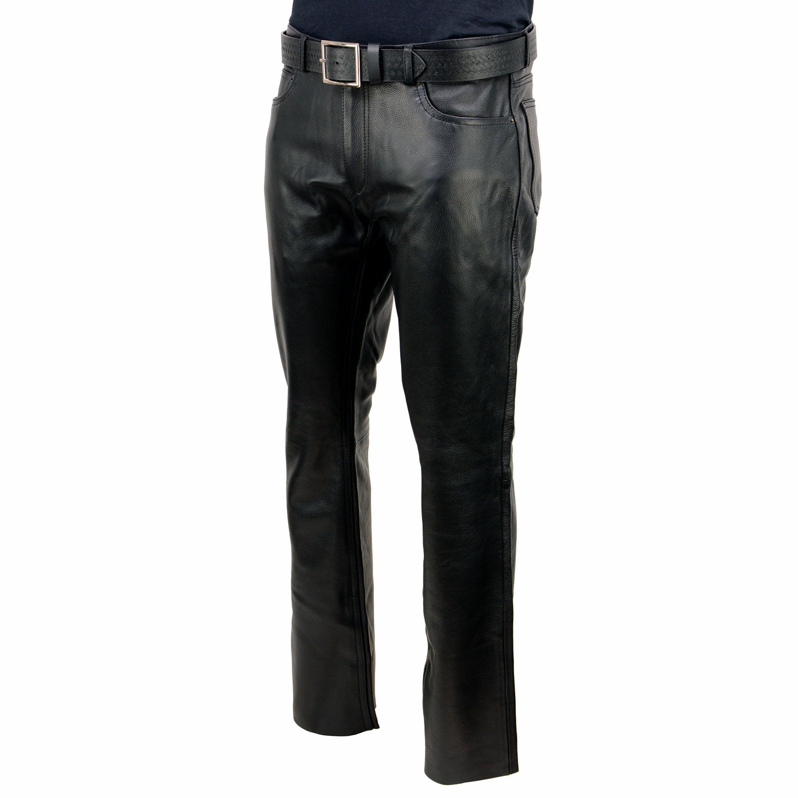 Milwaukee Leather  Classic Fit 5 Pocket Leather Pants for Men - –  LeatherUp USA