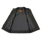 Milwaukee Leather LKY3850 Youth Size Black Leather Open Neck Club Style Motorcycle Riders Vest