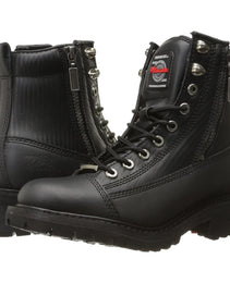 Milwaukee Motorcycle Clothing Company MB208 Accelerator Leather Women's Black Motorcycle Boots