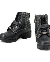 Milwaukee Motorcycle Clothing Company MB228 Paragon Leather Women's Black Motorcycle Boots