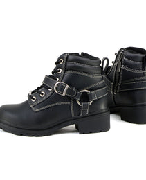 Milwaukee Motorcycle Clothing Company MB228 Paragon Leather Women's Black Motorcycle Boots