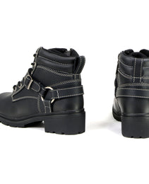 Milwaukee Motorcycle Clothing Company MB228 Paragon Leather Women's Black Motorcycle Boots