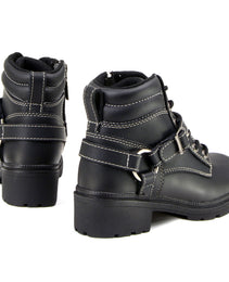 Milwaukee Motorcycle Clothing Company MB228 Paragon Leather Women's Black Motorcycle Boots