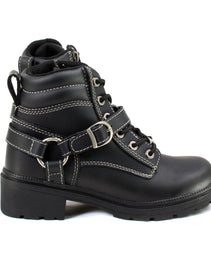 Milwaukee Motorcycle Clothing Company MB228 Paragon Leather Women's Black Motorcycle Boots