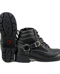 Milwaukee Motorcycle Clothing Company MB228 Paragon Leather Women's Black Motorcycle Boots