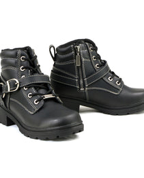 Milwaukee Motorcycle Clothing Company MB228 Paragon Leather Women's Black Motorcycle Boots