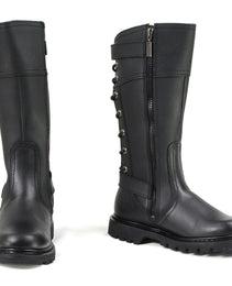 Milwaukee Motorcycle Clothing Company MB255 Dream Girl Women's 12 Inch Black Leather Motorcycle Boots