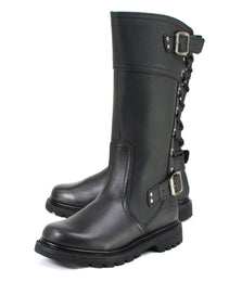 Milwaukee Motorcycle Clothing Company MB255 Dream Girl Women's 12 Inch Black Leather Motorcycle Boots