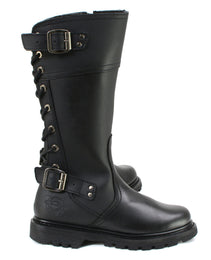 Milwaukee Motorcycle Clothing Company MB255 Dream Girl Women's 12 Inch Black Leather Motorcycle Boots