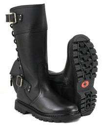 Milwaukee Motorcycle Clothing Company MB255 Dream Girl Women's 12 Inch Black Leather Motorcycle Boots