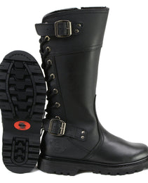 Milwaukee Motorcycle Clothing Company MB255 Dream Girl Women's 12 Inch Black Leather Motorcycle Boots