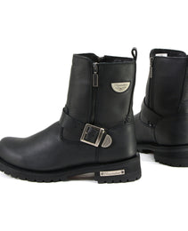Milwaukee Motorcycle Clothing Company MB407 Men's Black Afterburner Motorcycle Leather Boots
