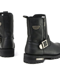 Milwaukee Motorcycle Clothing Company MB407 Men's Black Afterburner Motorcycle Leather Boots