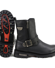 Milwaukee Motorcycle Clothing Company MB407 Men's Black Afterburner Motorcycle Leather Boots