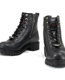 Milwaukee Motorcycle Clothing Company MB408 Men's Black Accelerator Motorcycle Leather Boots