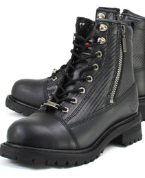 Milwaukee Motorcycle Clothing Company MB408 Men's Black Accelerator Motorcycle Leather Boots