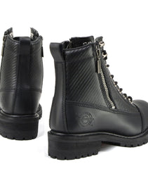 Milwaukee Motorcycle Clothing Company MB408 Men's Black Accelerator Motorcycle Leather Boots